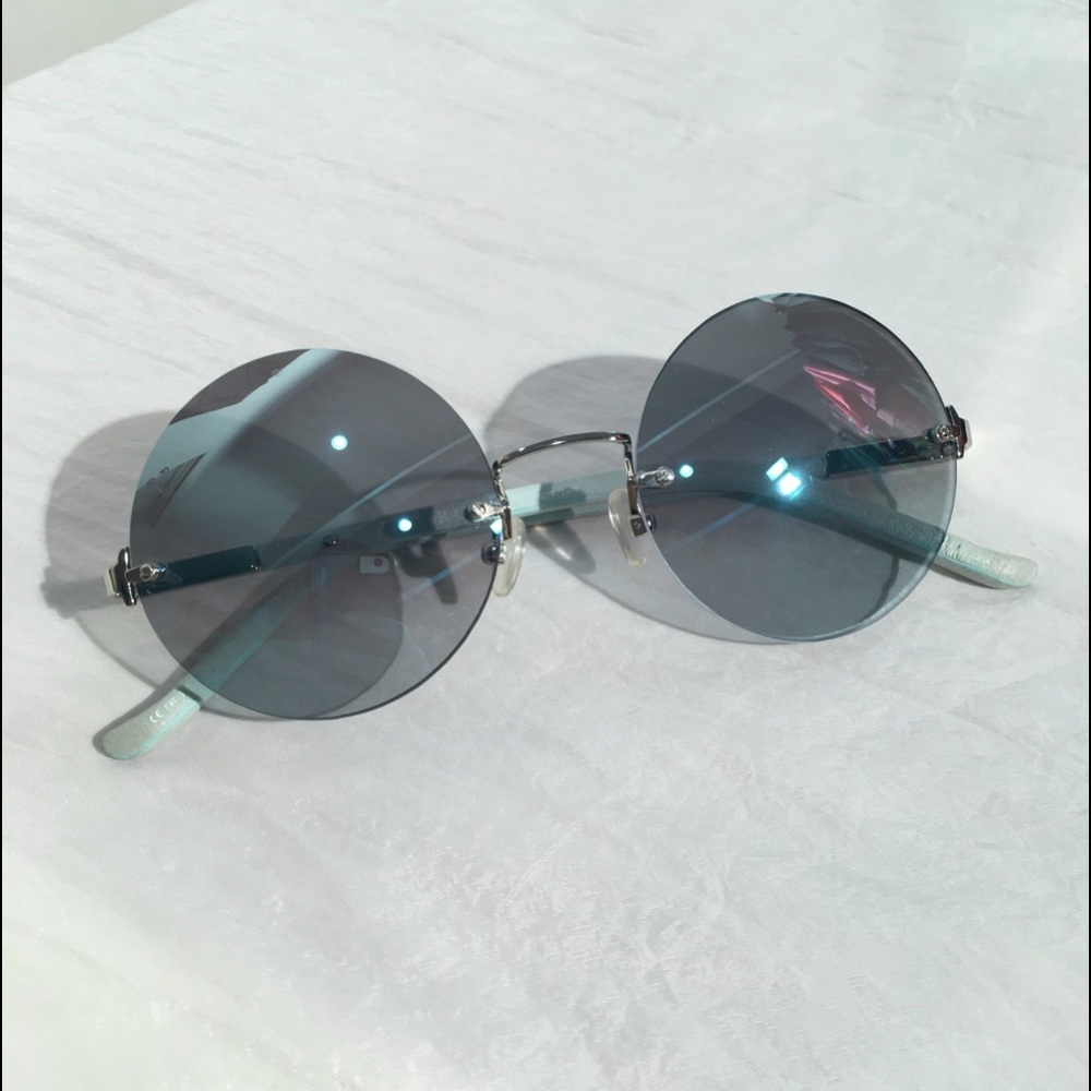 THE ROW Reflective Mirror Circle Sunglasses~